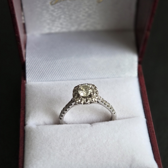 unbranded Jewelry - NEW WOMENS 14 K WHITE GOLD WITH 1 CT GENUINE DIAMONDS ENGAGEMENT RING SIZE 8.5